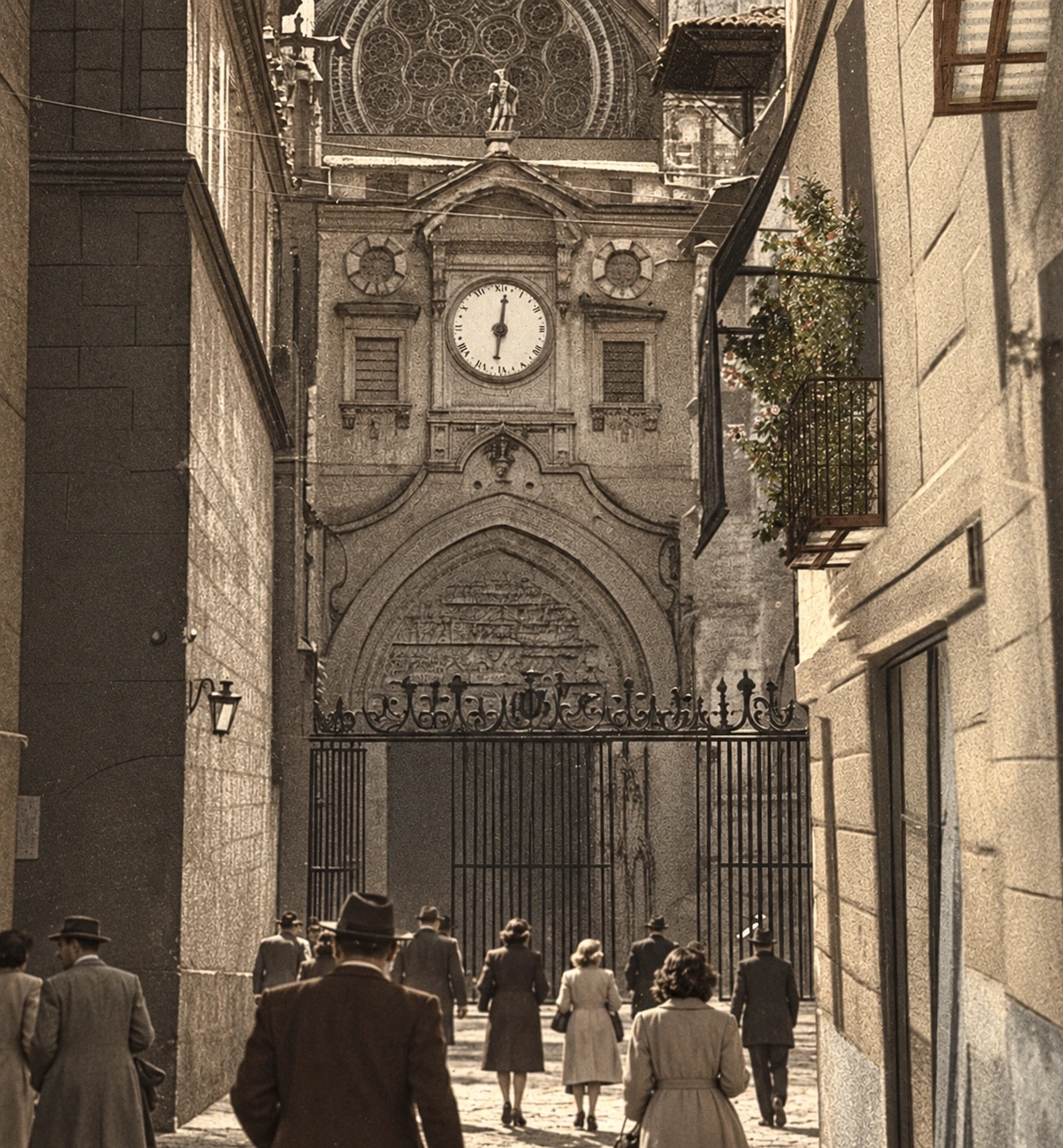 Figura 47. Llegada a la Puerta del Reloj. Recreación con IA